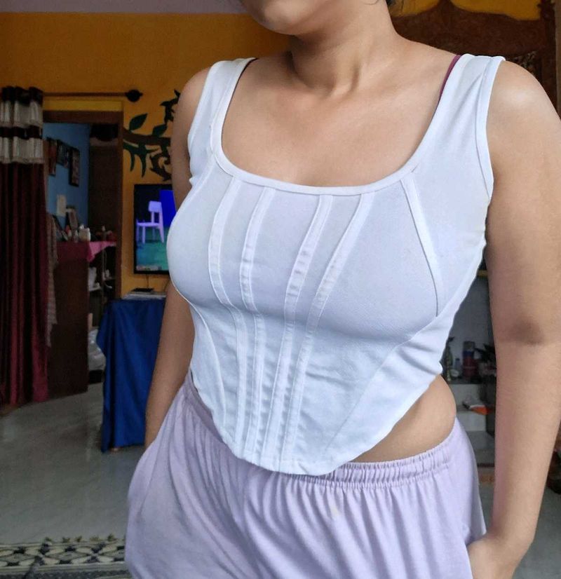 White Corset Top
