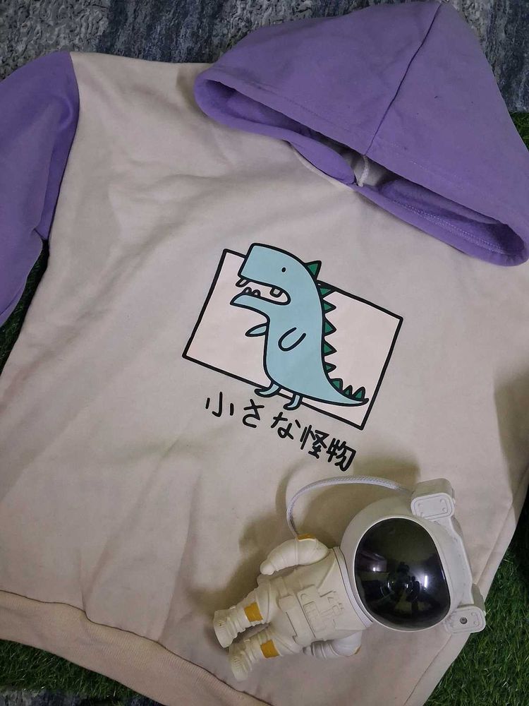 Unisex Dino Print Hoodie M size