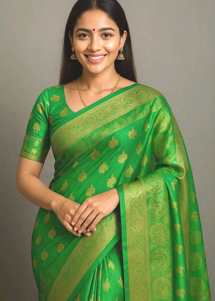 Green Banarasi Silk Saree