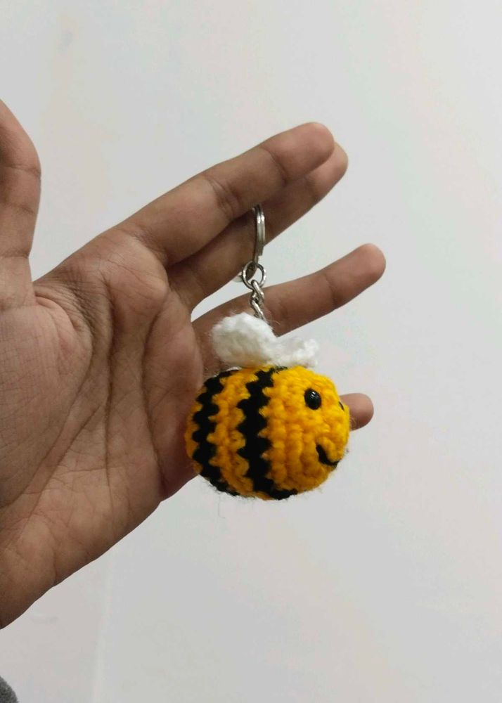 Crochet Bee Keychain 🐝