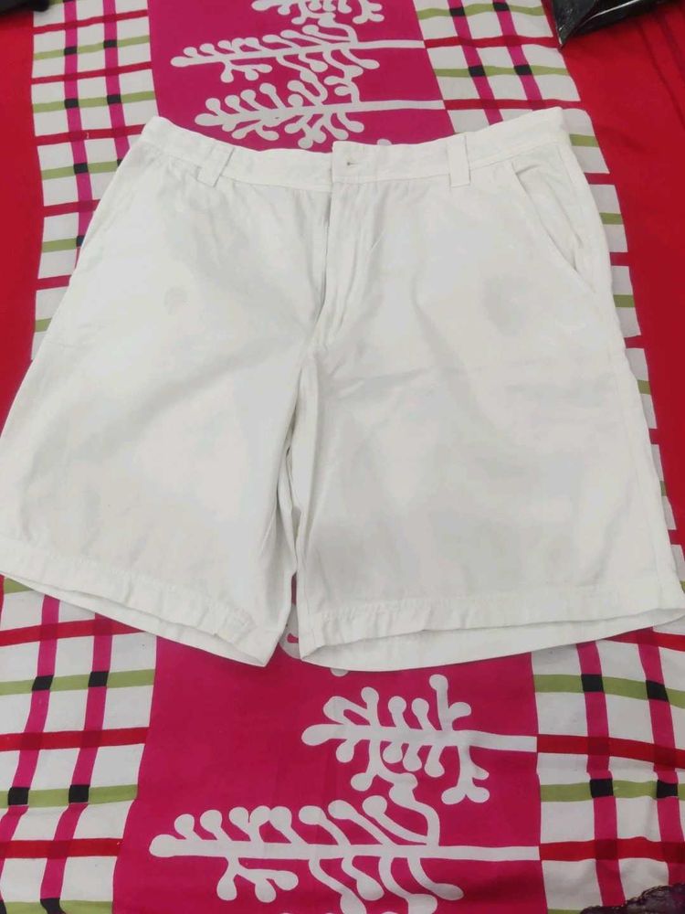White Casual denim Shorts
