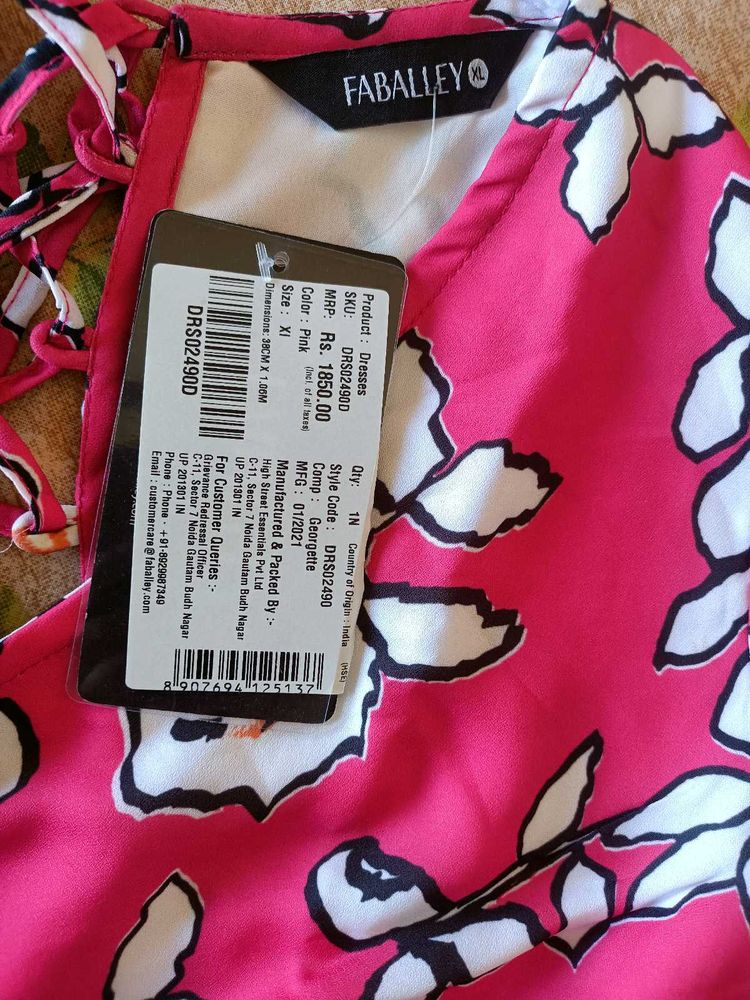 FabAlley Pink Floral Dress