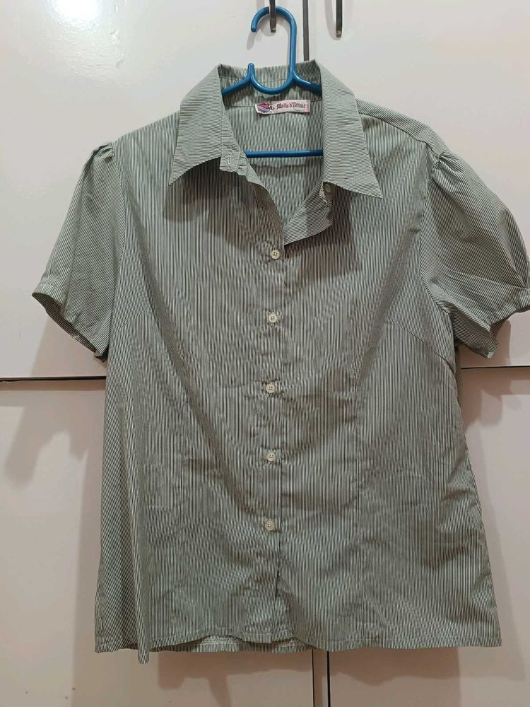 Striped Button-Down Shirt