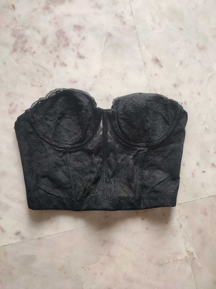 Goth/ Punk Black Corset Top