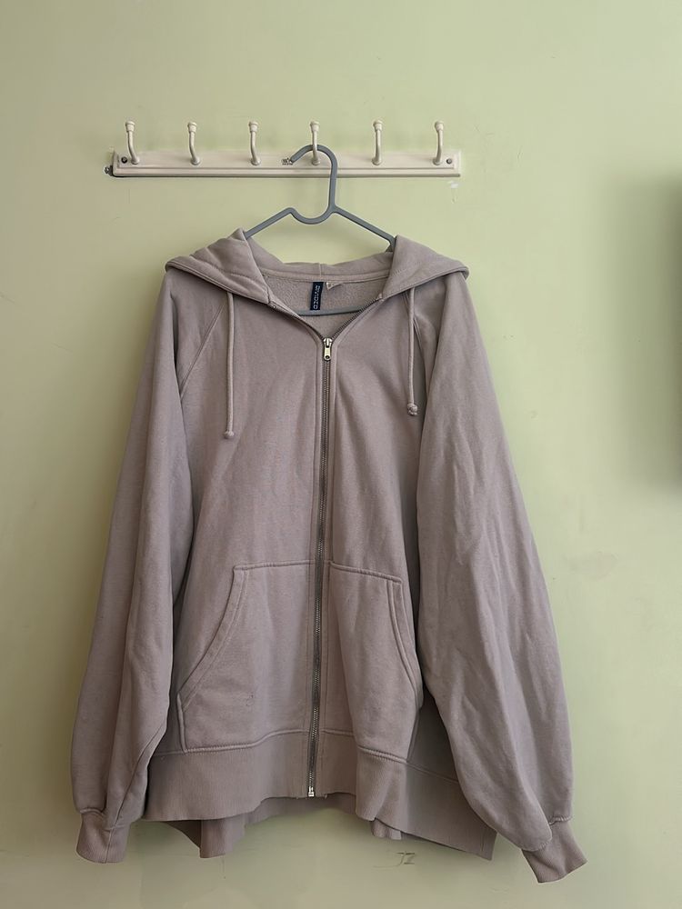 H&amp;M Oversized Zip Through Hoodie