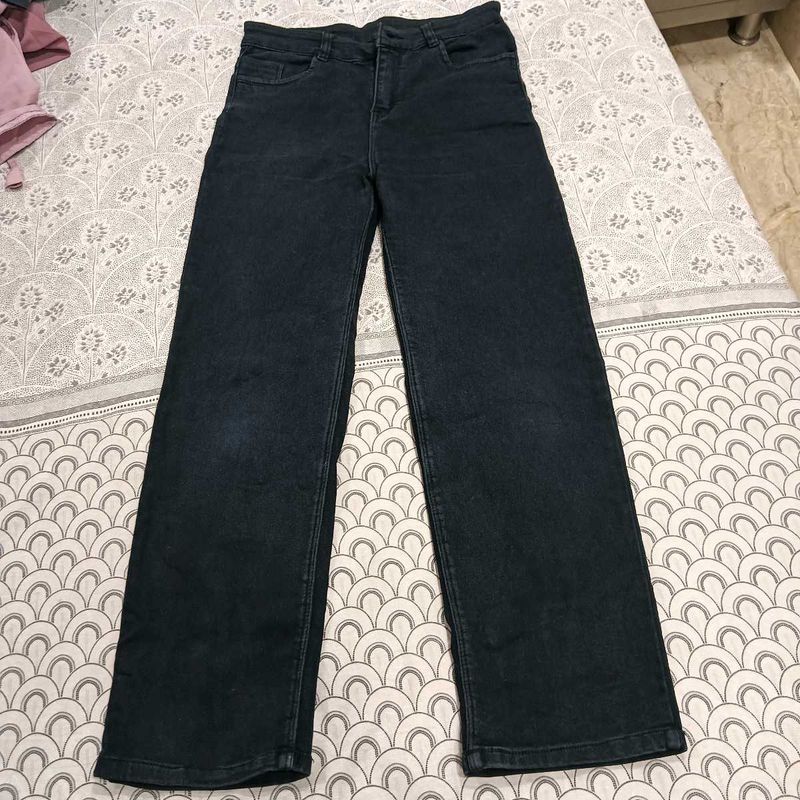 Wide Leg Black Jeans