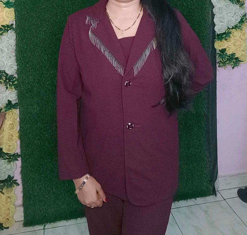 Marron Cordset