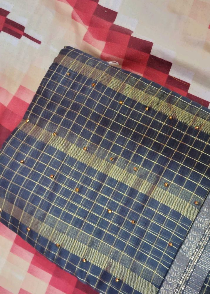 Elegant Checked Saree