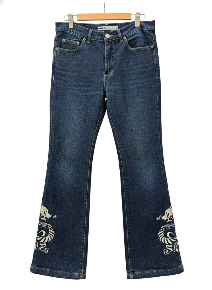 Embroidered Flare Jeans