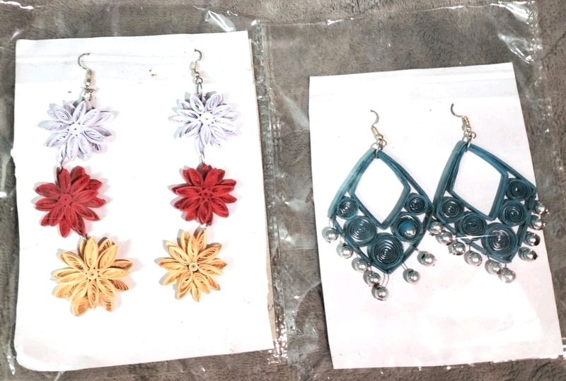 Handmade Paper Quilling Earrings