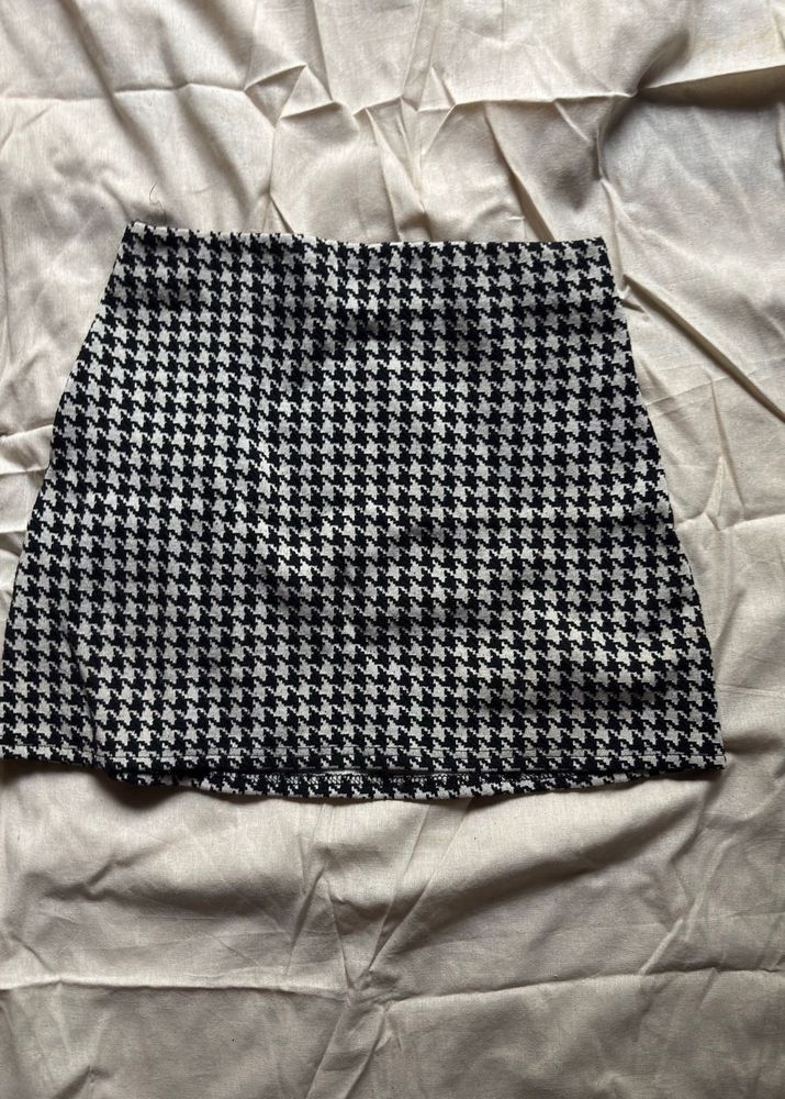 Black And White Mini Skirt