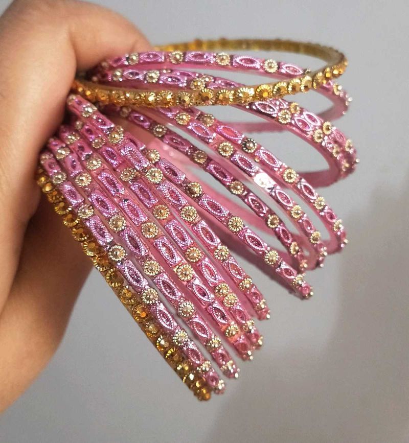Pink Gold Bangles