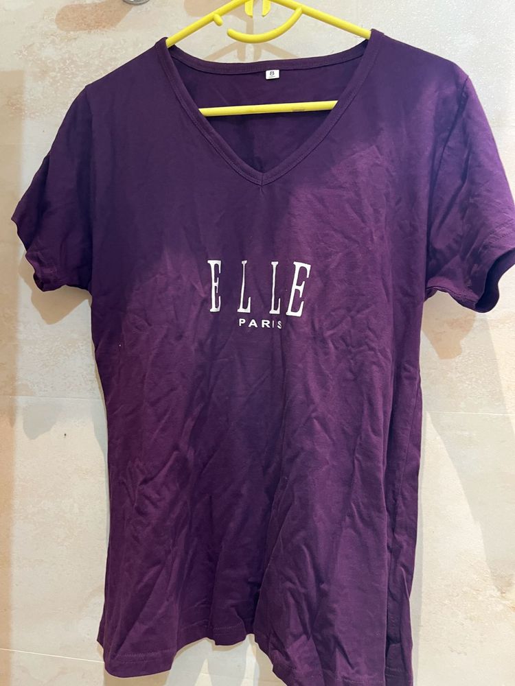 Elle Paris V-Neck Tee