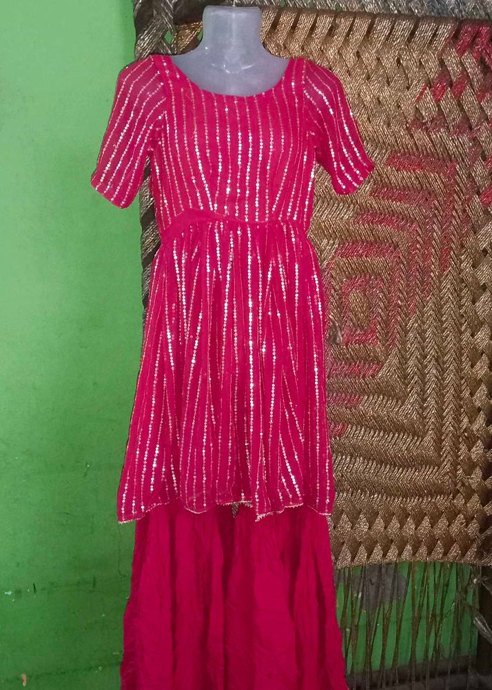 Frock and garara dress with duptta