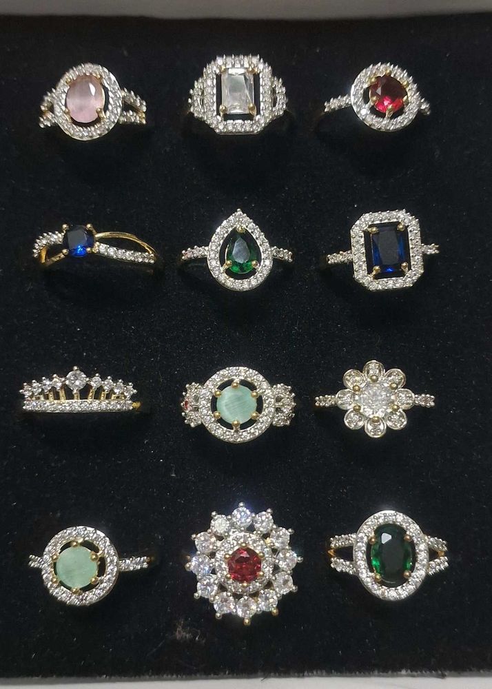 Assorted Gemstone Rings AD