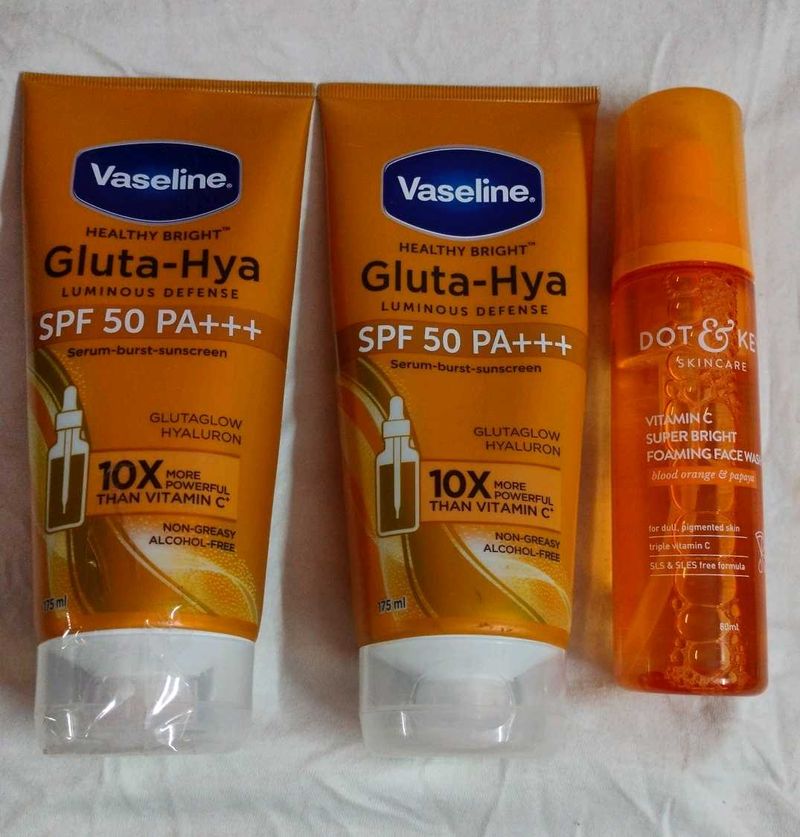 Vaseline &amp; Dot &amp; Key Skincare Bundle