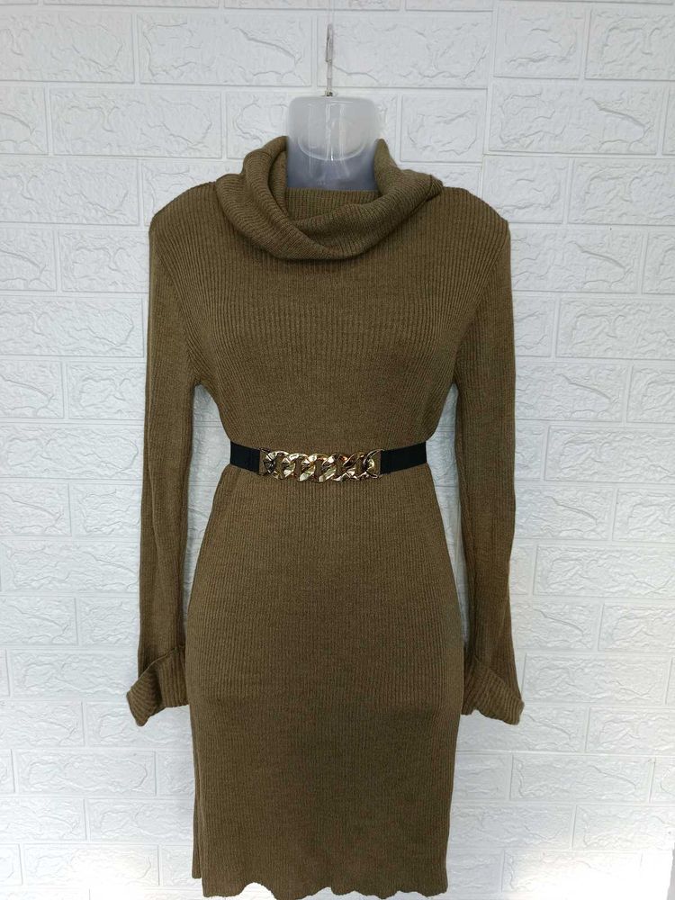 Imported Cowl Neck sweater Dress