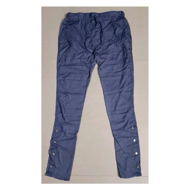 Blue Casual Pants