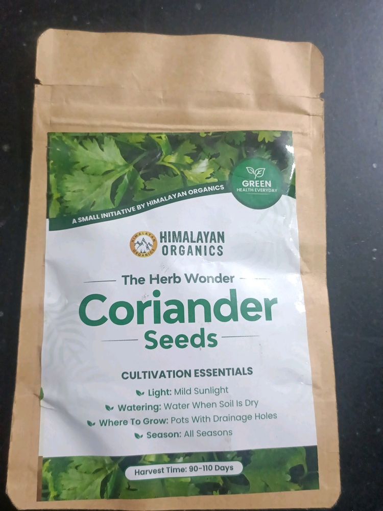 Coriander Seeds / Plant New Pack Himalayan organic