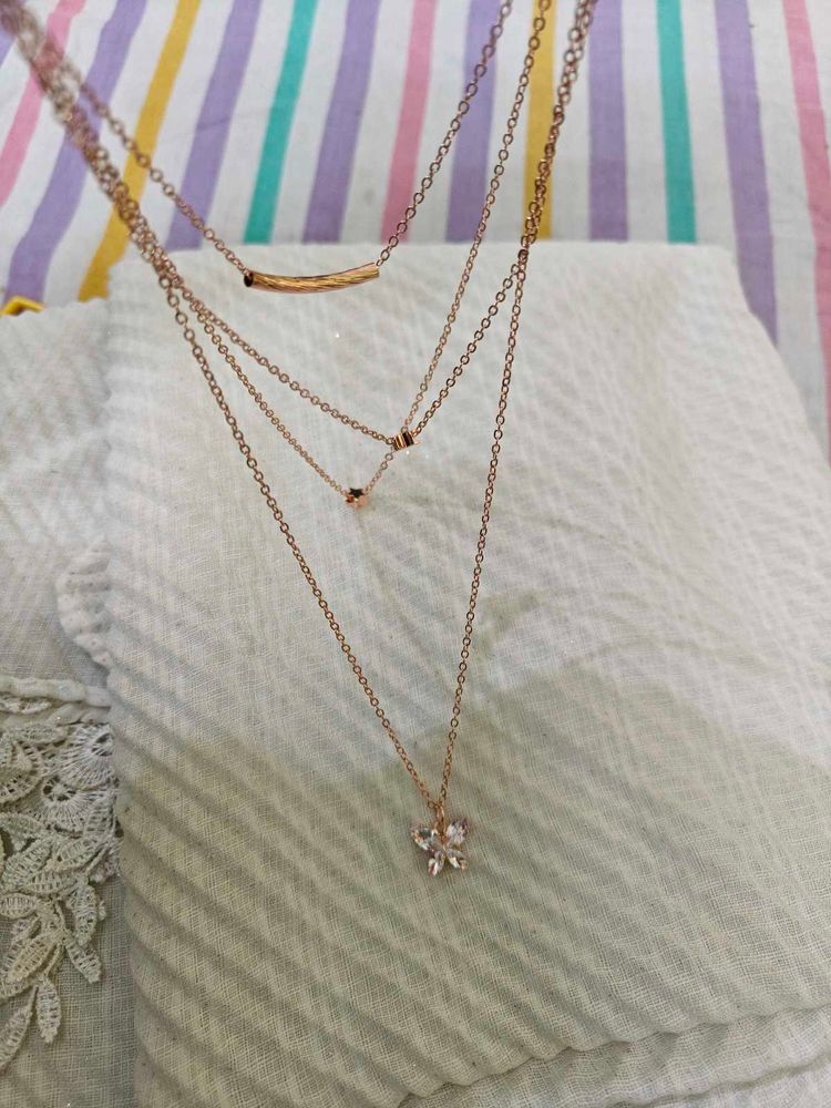 3Layered Butterfly Necklace