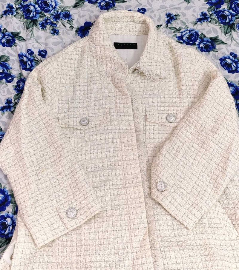 Sisley Cream Tweed Jacket
