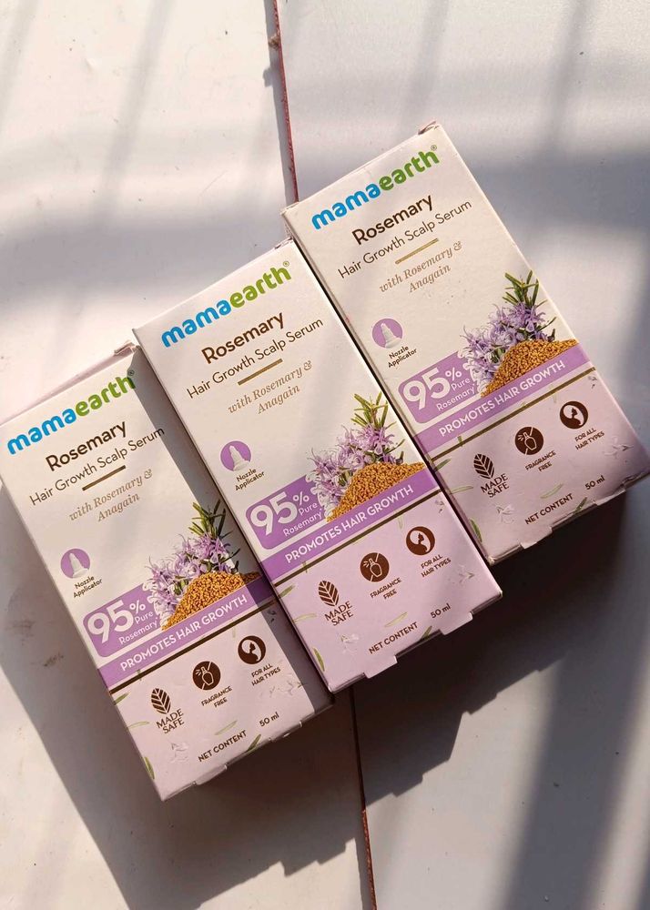 Combo Of 3 Mamaearth Rosemary Hair Growth Serum