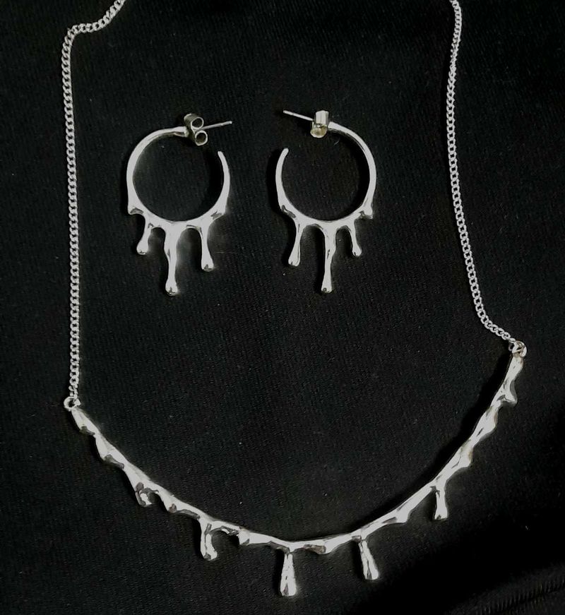 H&amp;M Drip Look Necklace With Earrings