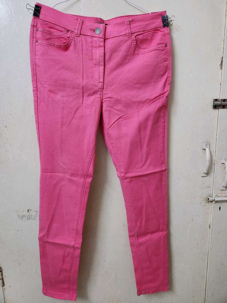 Marks &amp; Spencer Raspberry coloured Denim Jeggings
