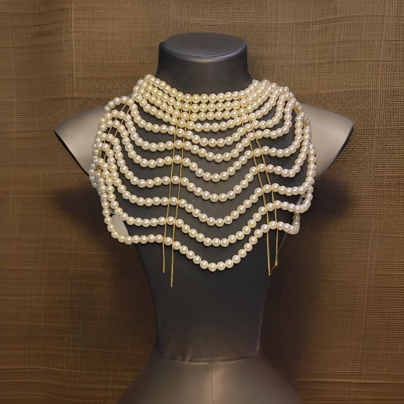 White Pearl Body Chain (Adjustable)