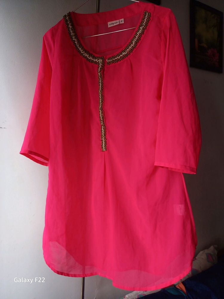 Rose Pink Transy Top