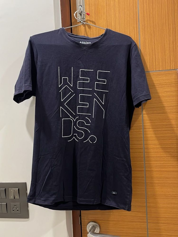 Navy Blue Graphic T-Shirt