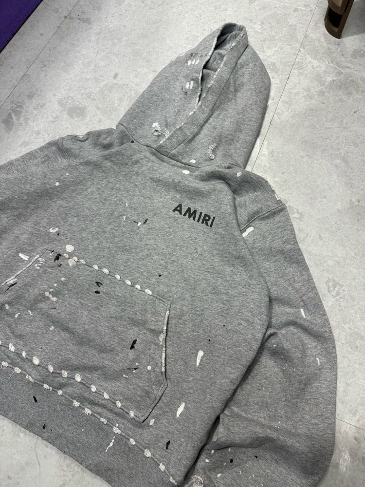 Amiri Grey Graphic Hoodie
