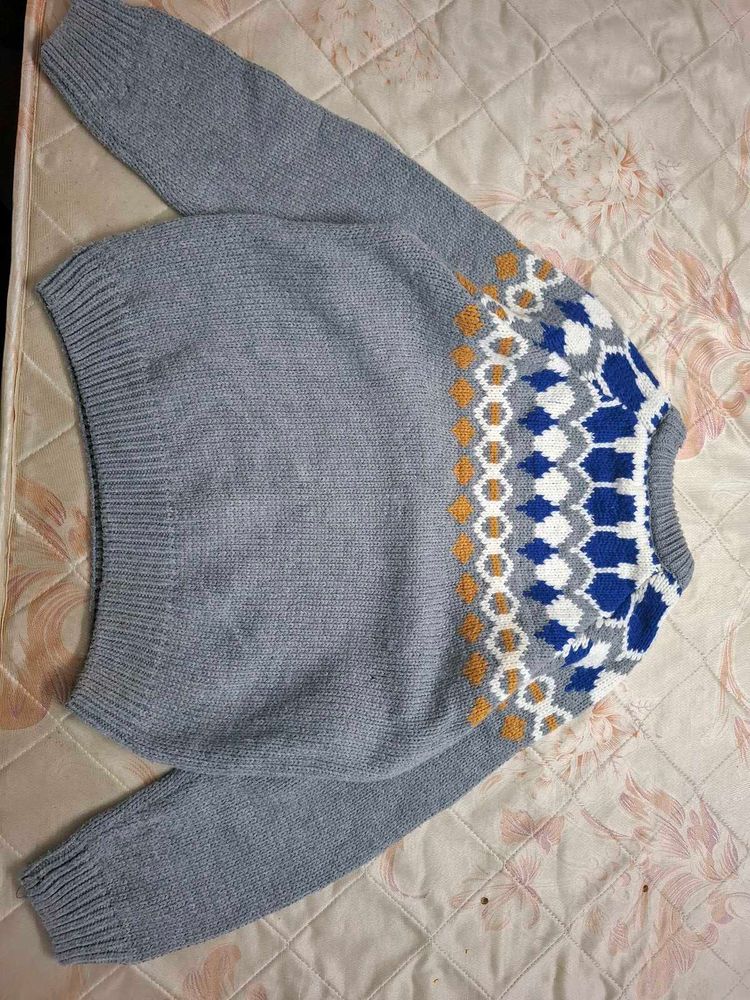 knitted Patterned Sweater
