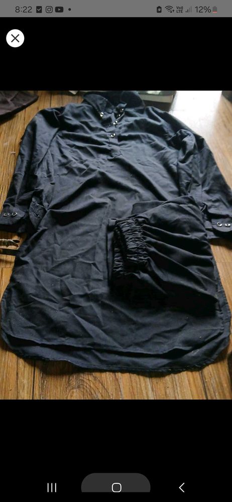 Kids (13 Years)Black Kurta Set