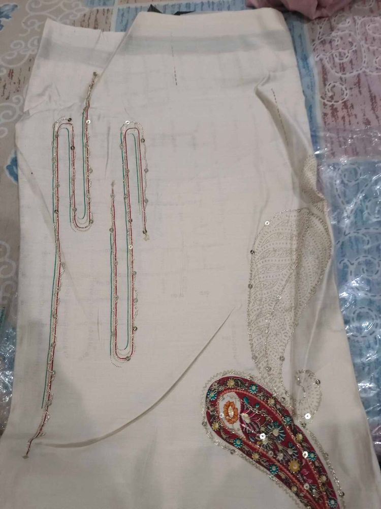 Embroidered Paisley Pants