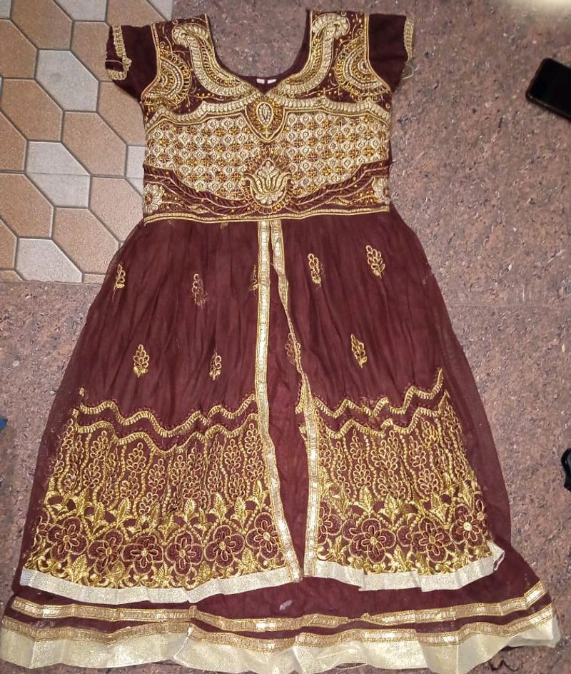 Beautiful Party Wear Brown Gown.