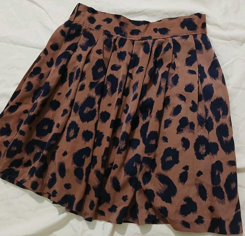 Animal Print Mini Skirt