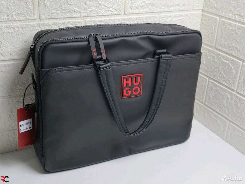 HUGO BOSS LAPTOP BAG WITH BROAD BELT*