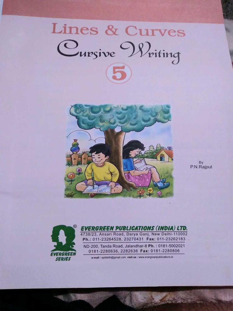 Cursive Writing Book With Coloring Bookk