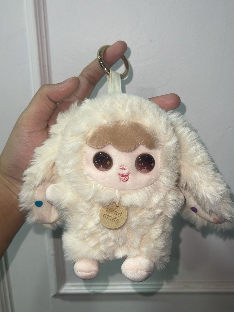 rabbit plushie keychain