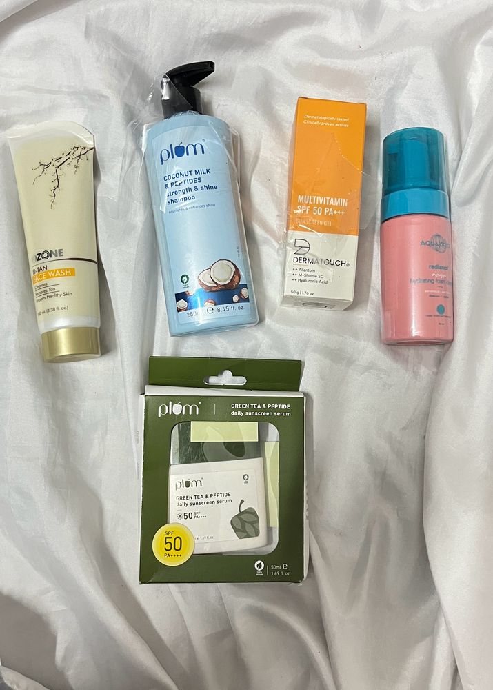 Combo Of Ozone Facewash,Plum Sunscreen,Plum Shnapp