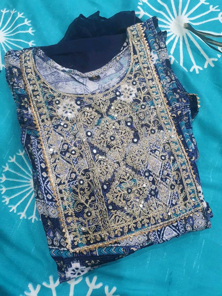 💠 ROYAL INDIGO BLUE 3-PIECE FESTIVE SET 💠​