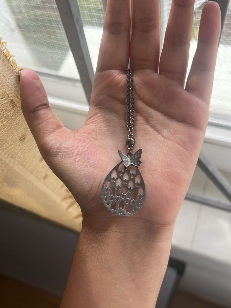 Butterfly Drop Pendant Necklace