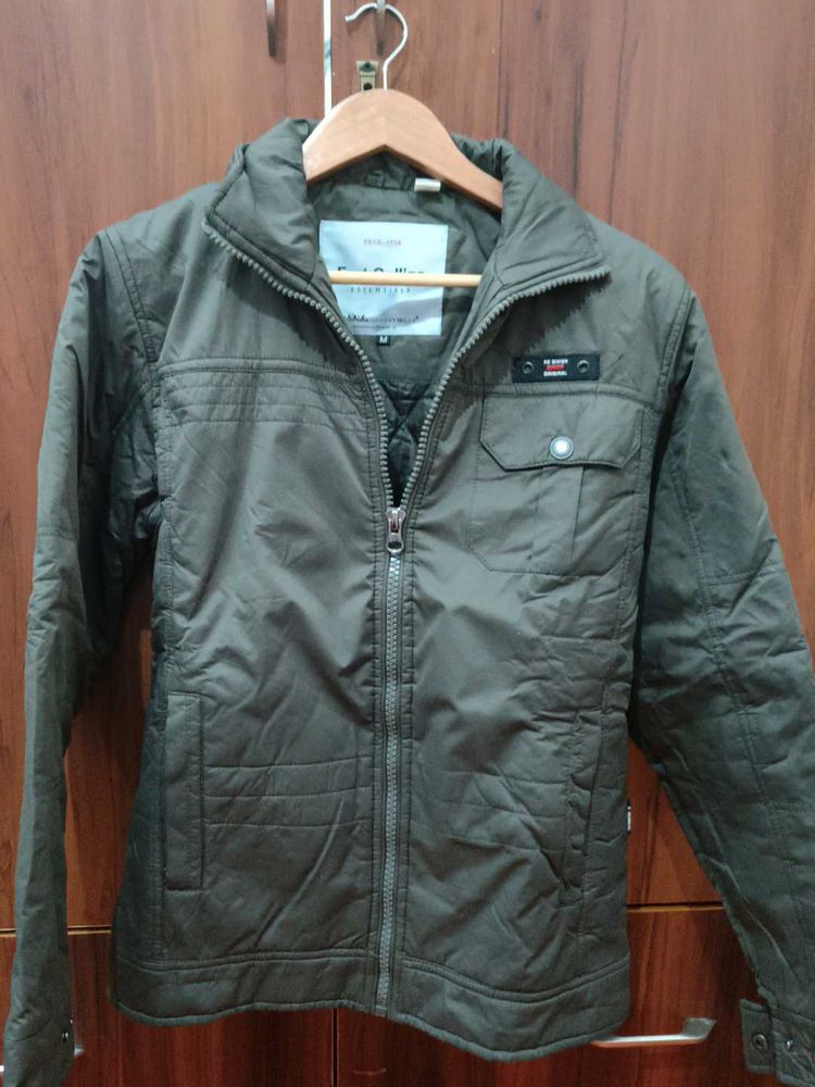 Men's Olive Green Casual Jacket