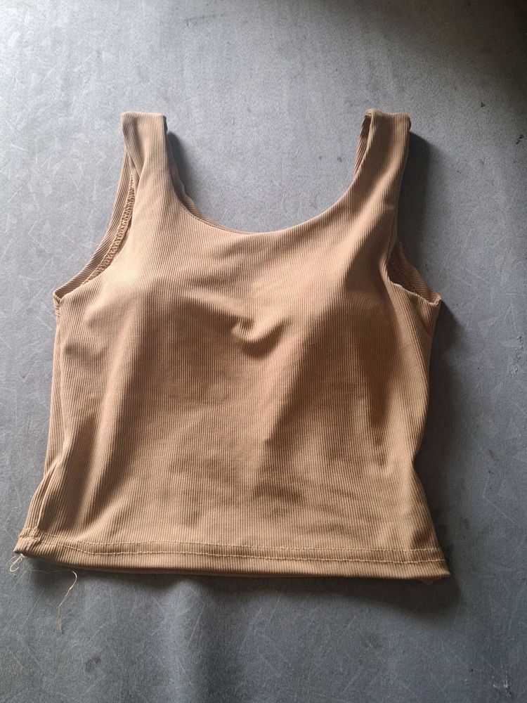 Tan Padded Tank Top