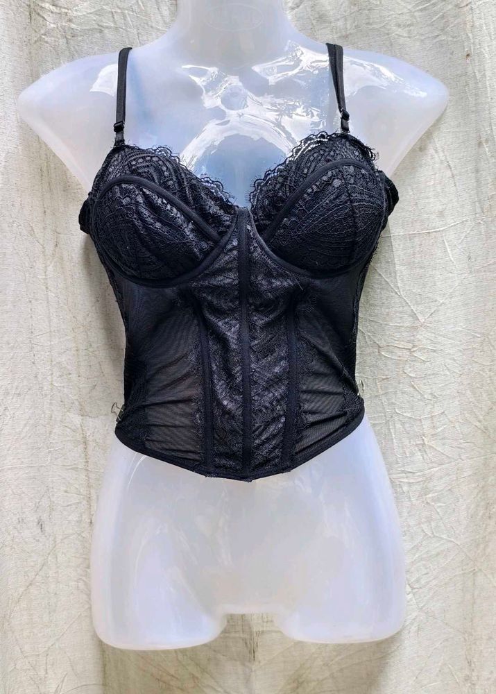 24137. Black Lace Bustier Corset