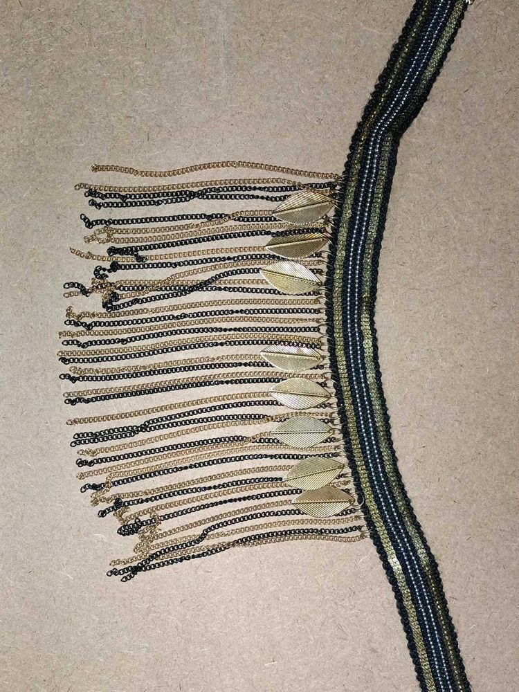Boho fringe choker &amp; Leaf Belt