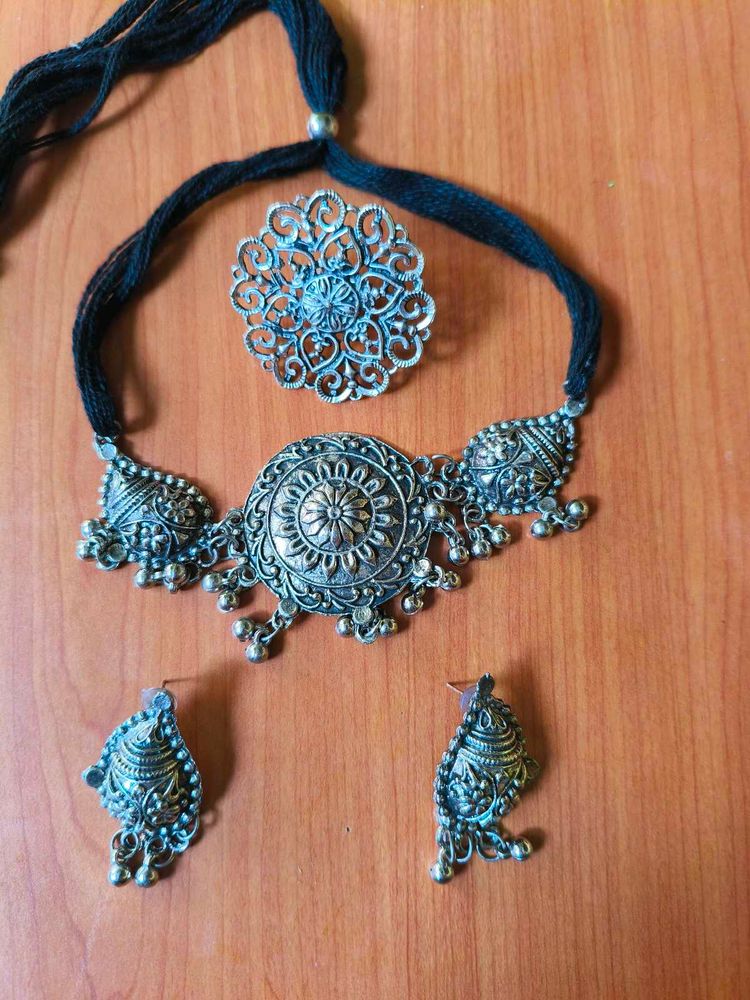 Oxidized Jewellery Set