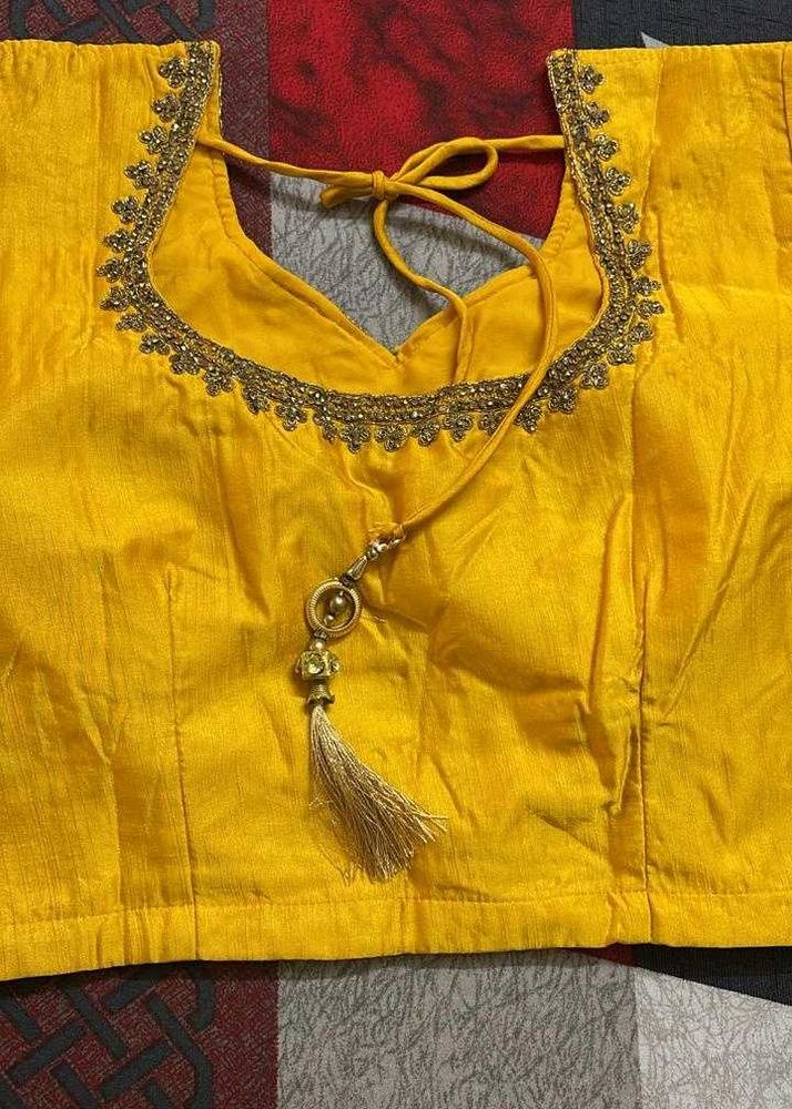 Elegant Yellow and green lehenga set