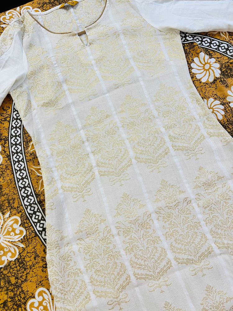 Golden Zari Work kurti